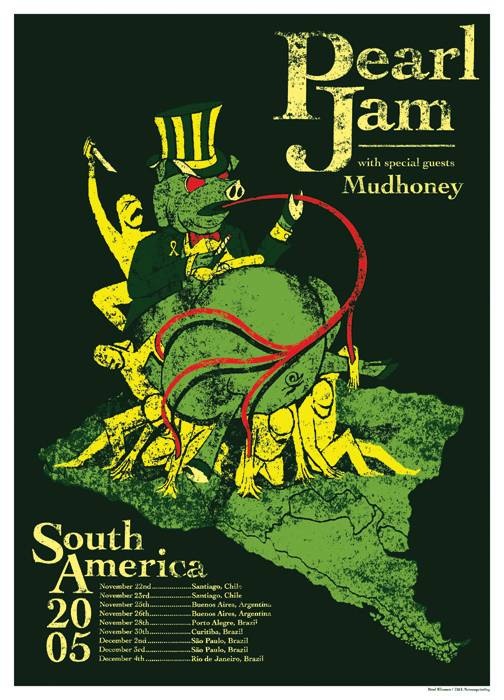 Os posters do Pearl Jam